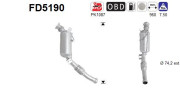 FD5190 AS filter sadzí/pevných častíc výfukového systému FD5190 AS