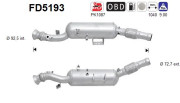FD5193 AS filter sadzí/pevných častíc výfukového systému FD5193 AS