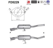 FD5229 AS filter sadzí/pevných častíc výfukového systému FD5229 AS