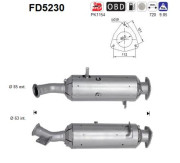 FD5230 AS filter sadzí/pevných častíc výfukového systému FD5230 AS