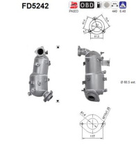 FD5242 AS filter sadzí/pevných častíc výfukového systému FD5242 AS
