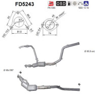 FD5243 AS filter sadzí/pevných častíc výfukového systému FD5243 AS