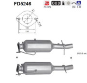 FD5246 AS filter sadzí/pevných častíc výfukového systému FD5246 AS