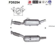 FD5254 AS filter sadzí/pevných častíc výfukového systému FD5254 AS