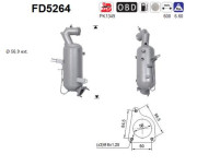 FD5264 AS filter sadzí/pevných častíc výfukového systému FD5264 AS