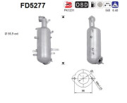 FD5277 AS filter sadzí/pevných častíc výfukového systému FD5277 AS