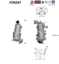 FD5287 AS filter sadzí/pevných častíc výfukového systému FD5287 AS