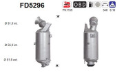 FD5296 AS filter sadzí/pevných častíc výfukového systému FD5296 AS