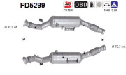 FD5299 AS filter sadzí/pevných častíc výfukového systému FD5299 AS