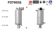 FD7002Q AS filter sadzí/pevných častíc výfukového systému FD7002Q AS