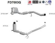 FD7003Q AS filter sadzí/pevných častíc výfukového systému FD7003Q AS
