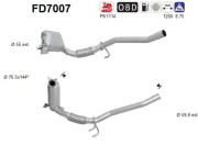 FD7007 AS filter sadzí/pevných častíc výfukového systému FD7007 AS