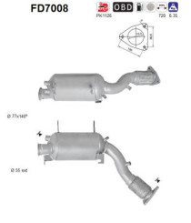FD7008 AS filter sadzí/pevných častíc výfukového systému FD7008 AS