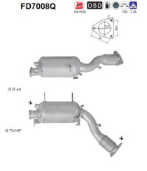 FD7008Q AS filter sadzí/pevných častíc výfukového systému FD7008Q AS