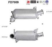 FD7009 AS filter sadzí/pevných častíc výfukového systému FD7009 AS