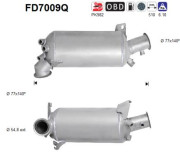 FD7009Q AS filter sadzí/pevných častíc výfukového systému FD7009Q AS
