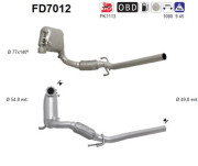 FD7012 AS filter sadzí/pevných častíc výfukového systému FD7012 AS