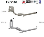 FD7012Q AS filter sadzí/pevných častíc výfukového systému FD7012Q AS