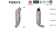 FG5313 AS filter sadzí/pevných častíc výfukového systému FG5313 AS
