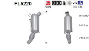 FL5220 AS filter sadzí/pevných častíc výfukového systému FL5220 AS