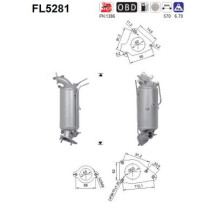FL5281 AS filter sadzí/pevných častíc výfukového systému FL5281 AS