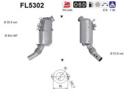 FL5302 AS filter sadzí/pevných častíc výfukového systému FL5302 AS