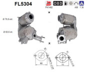 FL5304 AS filter sadzí/pevných častíc výfukového systému FL5304 AS