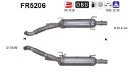FR5206 AS filter sadzí/pevných častíc výfukového systému FR5206 AS