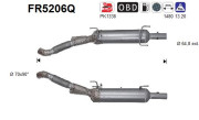 FR5206Q AS filter sadzí/pevných častíc výfukového systému FR5206Q AS