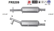 FR5209 AS filter sadzí/pevných častíc výfukového systému FR5209 AS