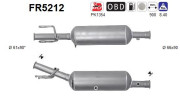 FR5212 AS filter sadzí/pevných častíc výfukového systému FR5212 AS