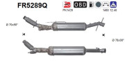 FR5289Q AS filter sadzí/pevných častíc výfukového systému FR5289Q AS