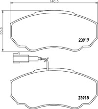 PCP1641 Sada brzdových destiček, kotoučová brzda DON