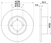 PCD16242 Brzdový kotouč DON