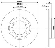 CVD632 Brzdový kotouč DON