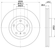 PCD12941 Brzdový kotouč DON