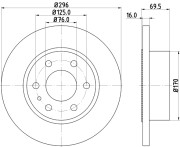 CVD665 Brzdový kotouč DON