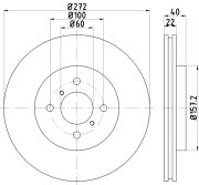 PCD14502 Brzdový kotouč DON