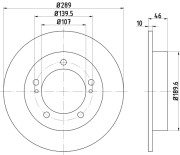 PCD15322 Brzdový kotouč DON