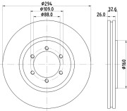 PCD15532 Brzdový kotouč DON