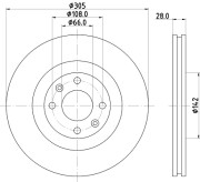 PCD15772 Brzdový kotouč DON