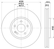 PCD16401 Brzdový kotouč DON