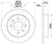 PCD16502 Brzdový kotouč DON