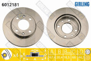6012181 Brzdový kotouč GIRLING