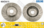 6043415 GIRLING brzdový kotúč 6043415 GIRLING