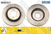 6045521 Brzdový kotouč GIRLING