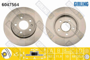 6047564 Brzdový kotouč GIRLING