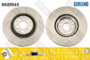 6049045 GIRLING brzdový kotúč 6049045 GIRLING
