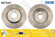 6073401 GIRLING brzdový kotúč 6073401 GIRLING