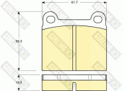 6101012 Sada brzdových destiček, kotoučová brzda GIRLING